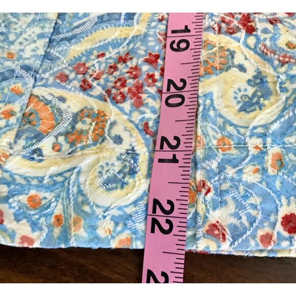 Joni B Women's Art-To-Wear Floral Embroidered Button-Up Shacket. Size M. Coastal - Picture 9 of 10